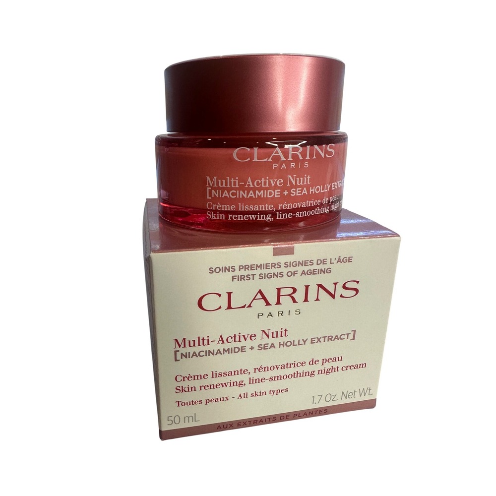 Clarins Multi-Active Nuit Niacinamide Sea Holly Night Cream 50ml 1.7oz New Box